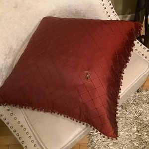 Down Filled Sequenced Satin Accent Pillow